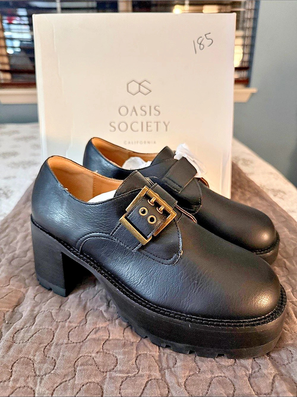 Oasis Society Sarah Mary Jane Heels in Black US 8 NWT